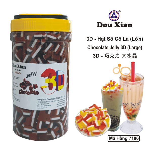 Thạch rau câu 3D Douxian hộp 2.5kg