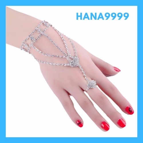[HCM] bracelets bangles female DIY adjustable size design crystal chain instant sweet rings the included Video