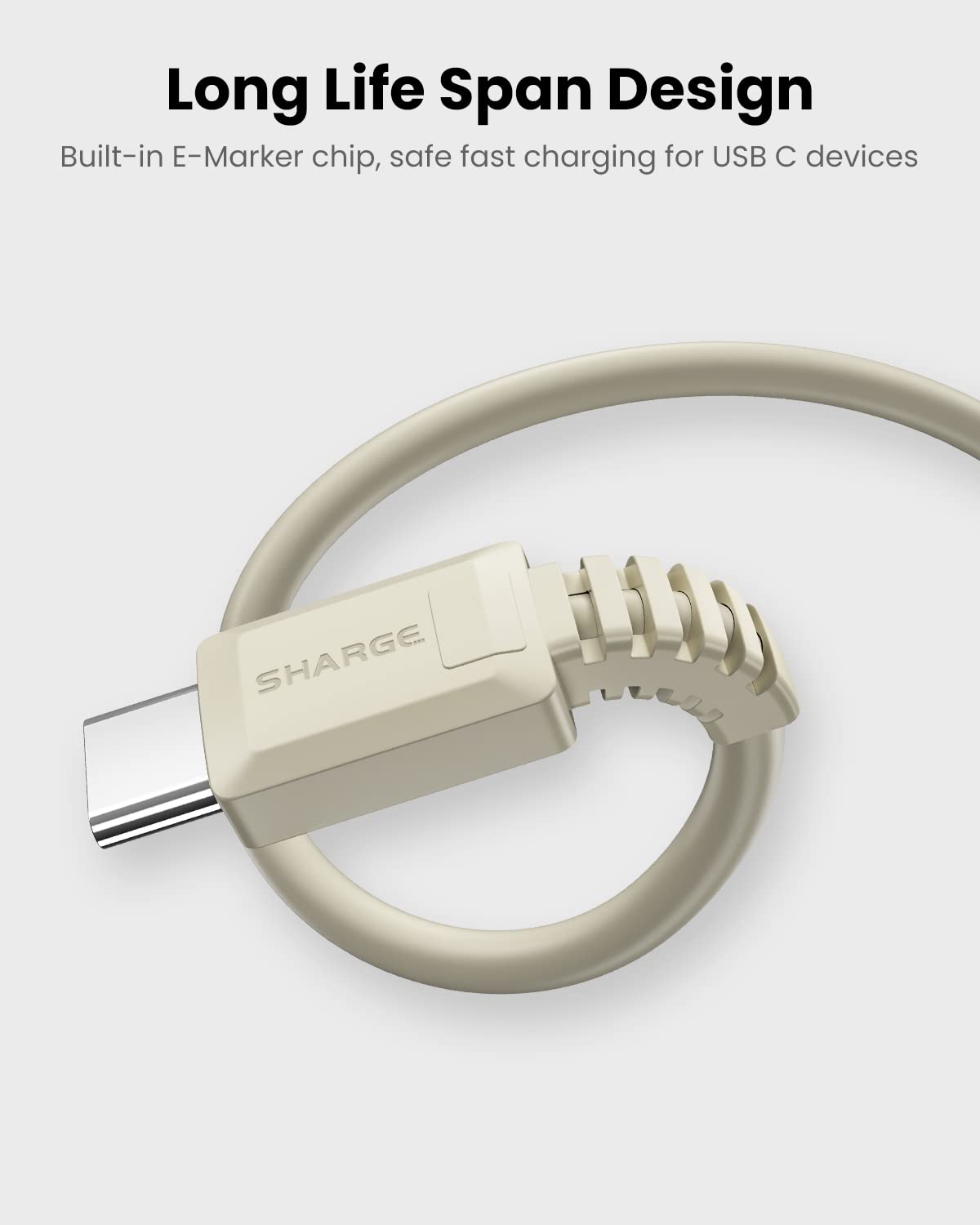 Sharge/Shargeek USB C to USB C Cable,Type C Cable Fast Charging Cable for MacBook,iPad,Samsung,Pixel,Switch etc(100W 3.9ft)