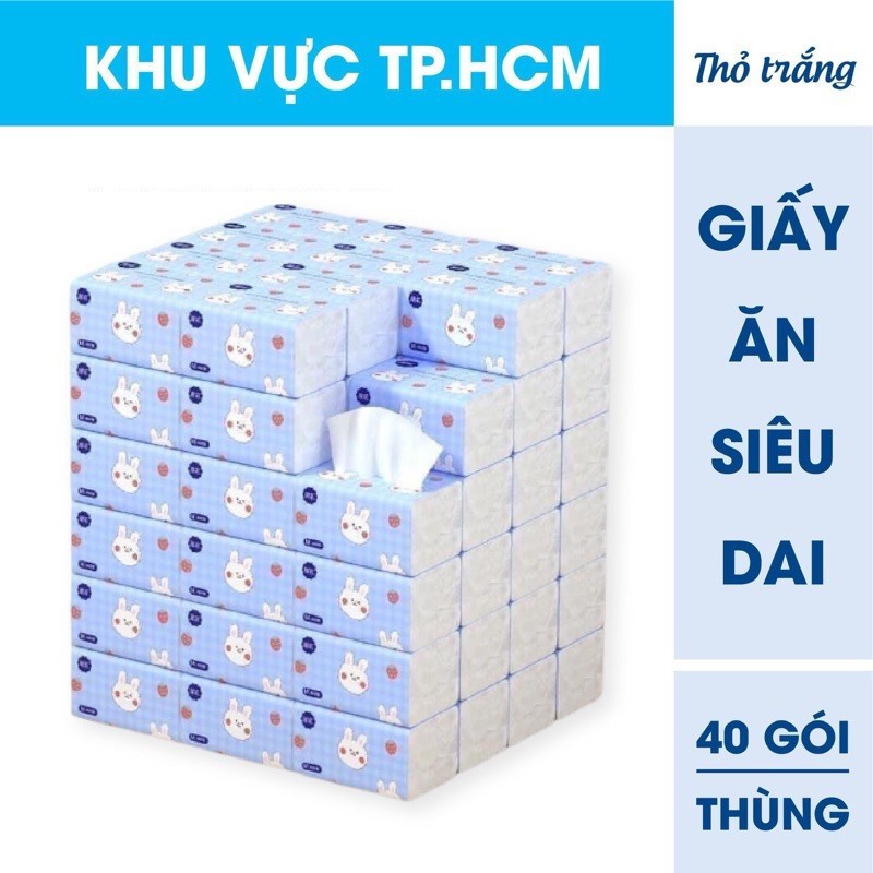 [GIAO HỎA TỐC][Combo] 20 gói giấy ăn Thỏ dai mịn - giấy 4 lớp