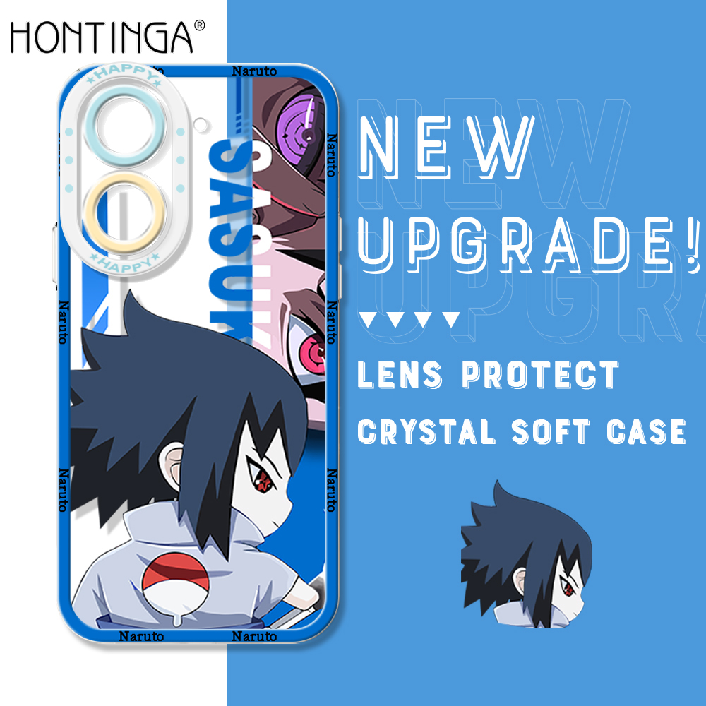 Hontinga for Redmi A5 4G Back Cover Cartoon Naruto Print Camera Protection Transparent TPU Soft Phone Case. 