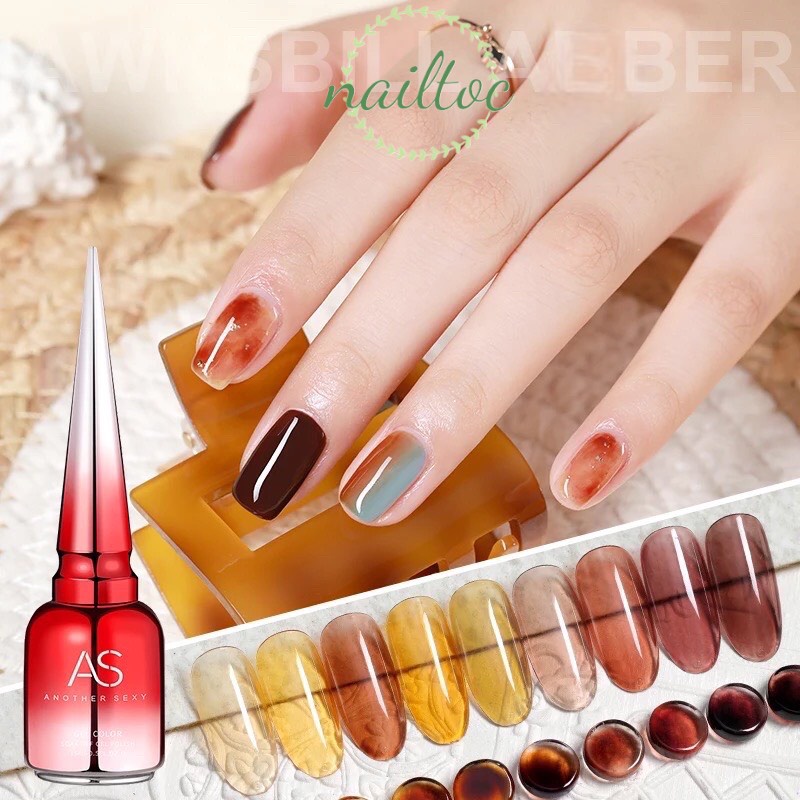 Sơn gel AS mã ADP - màu thạch | chai đỏ 15ml