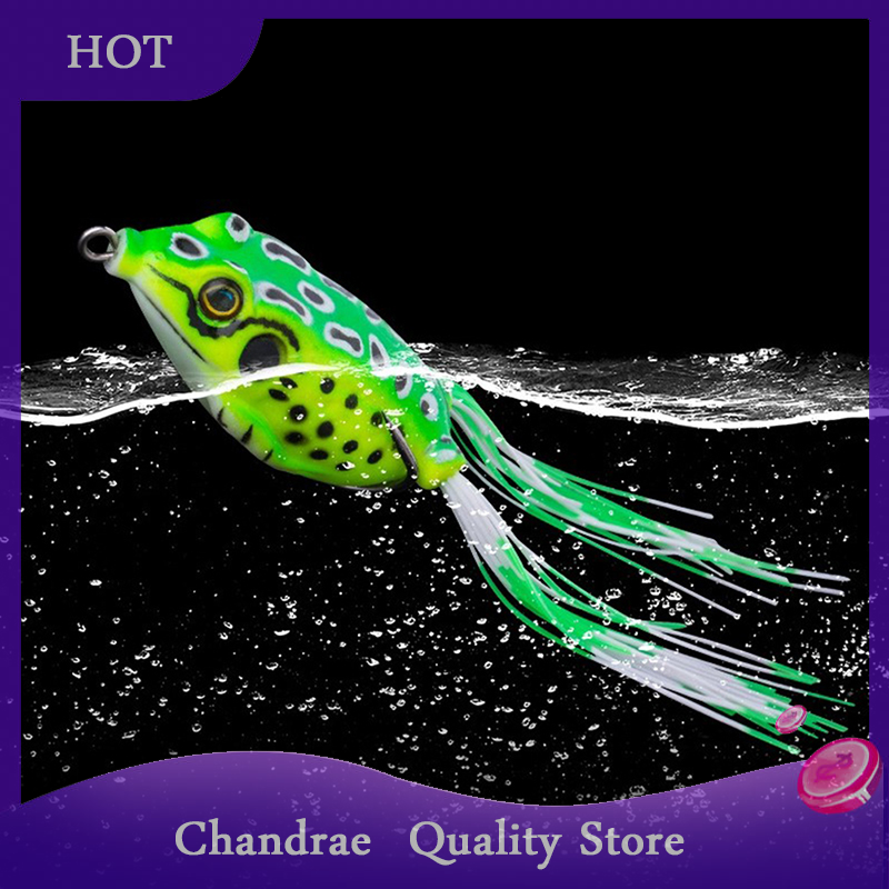 [Chandrae] Frog Soft Fishing Lure Double Hooks Artificial Bait Frog Tool