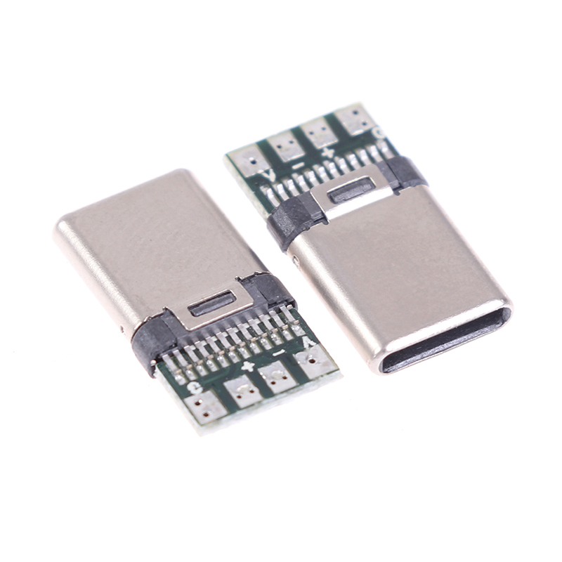 5/10Pcs USB 3.1 Type C Male DIY Solder Cable Plug Connector Socket PC Board. 