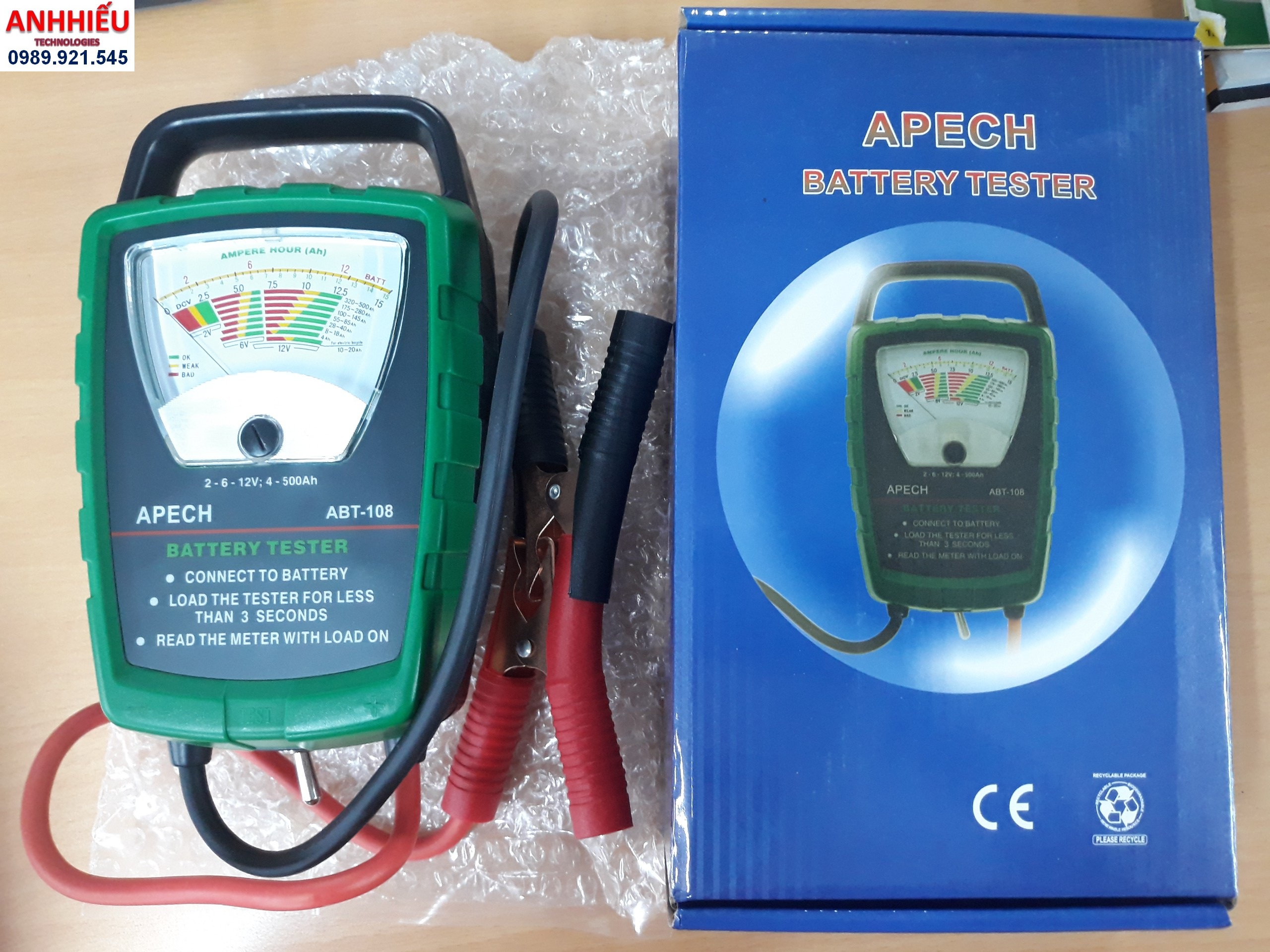 Apech abt-108 thiết bị kiểm tra pin, ắc quy apech abt 108