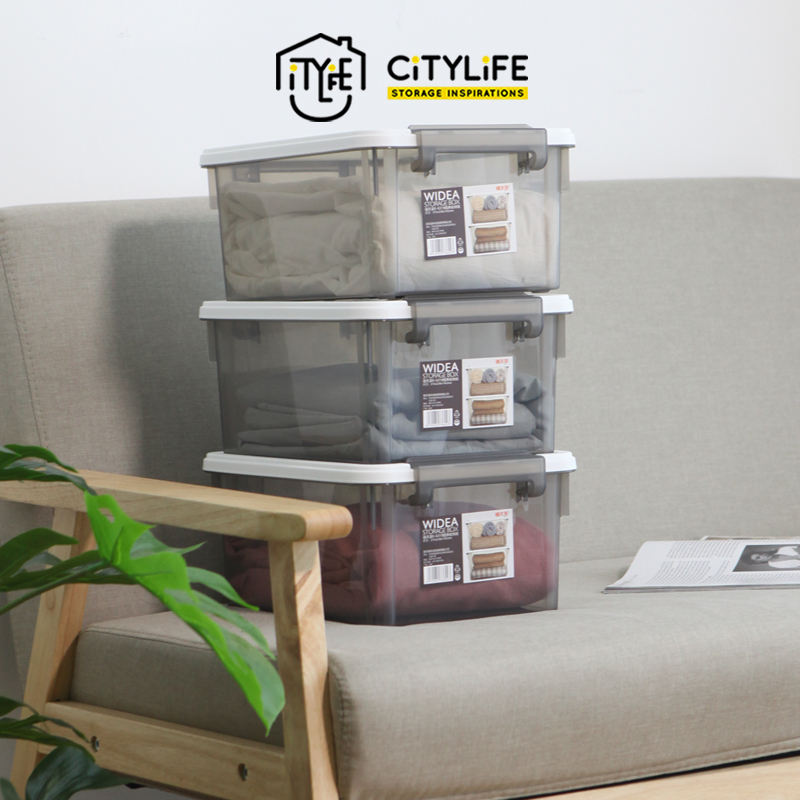 Bundle of 2) Citylife 0.17L to 16L Multi-Purpose Widea Stackable Storage  Mini Container Box