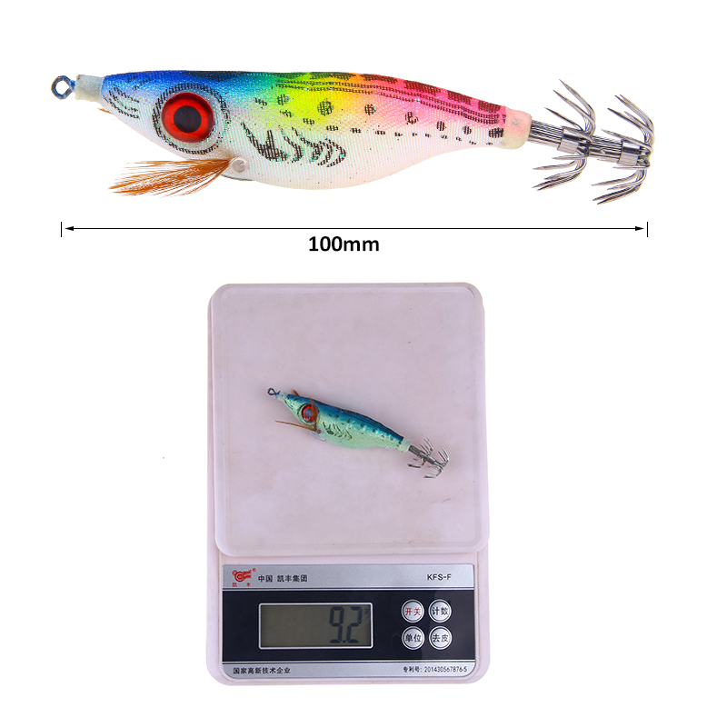 3D Eyes Luminous Lure 9.2g/10cmSquid Hook Jigs Octopus Cuttlefish Shrimp Baits