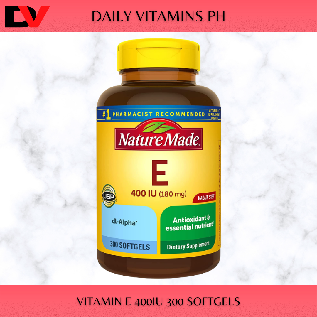 Nature Made Vitamin E 180 mg (400 IU), 300 Softgels Antioxidant