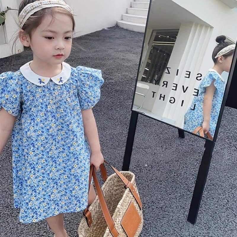 VÁY TIỂU THƯ CỔ SEN THÊU HOA