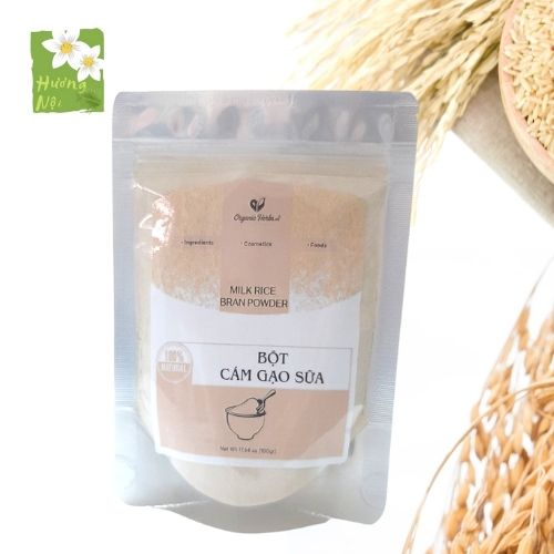 [HCM]Bột cám gạo sữa dưỡng da Organic Herbs 100gr
