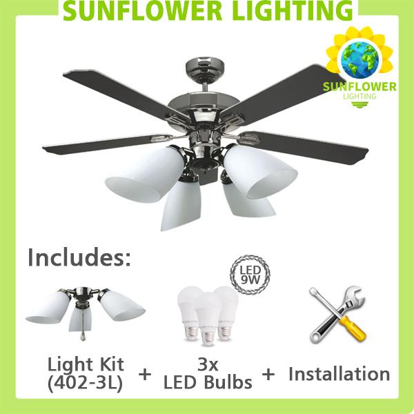 Fanco Ceiling Fan E Series Ffm 2000 52 Inch Includes Light Kit