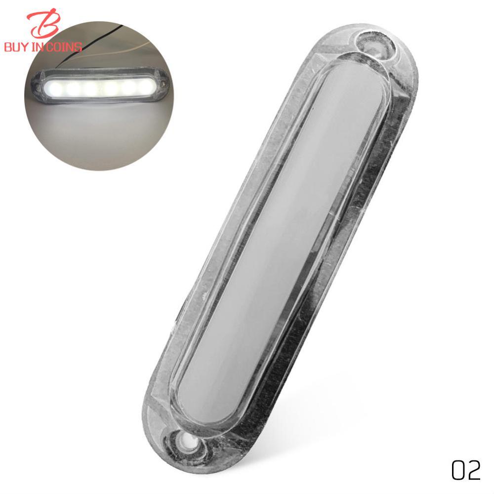 BUYINCOINS 1PC 12-24V LED Side Marker Lights For Car Trailer Truck Lamps Running Lights Turn Signals Indicator