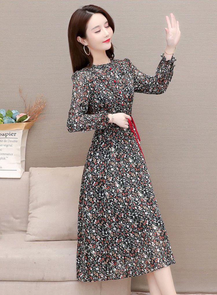 Đầm Maxi Voan Hoa Tay Dài Phối Nơ Trẻ Trung Phong Cách Retrol Hàn Quốc   MSP D10 giá rẻ nhất tháng 82023