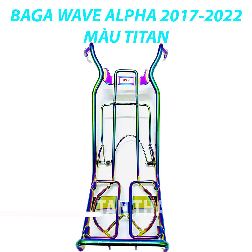 Baga wave alpha đời 2017-2022 10li màu titan cao cấp, ba ga wave-pttt