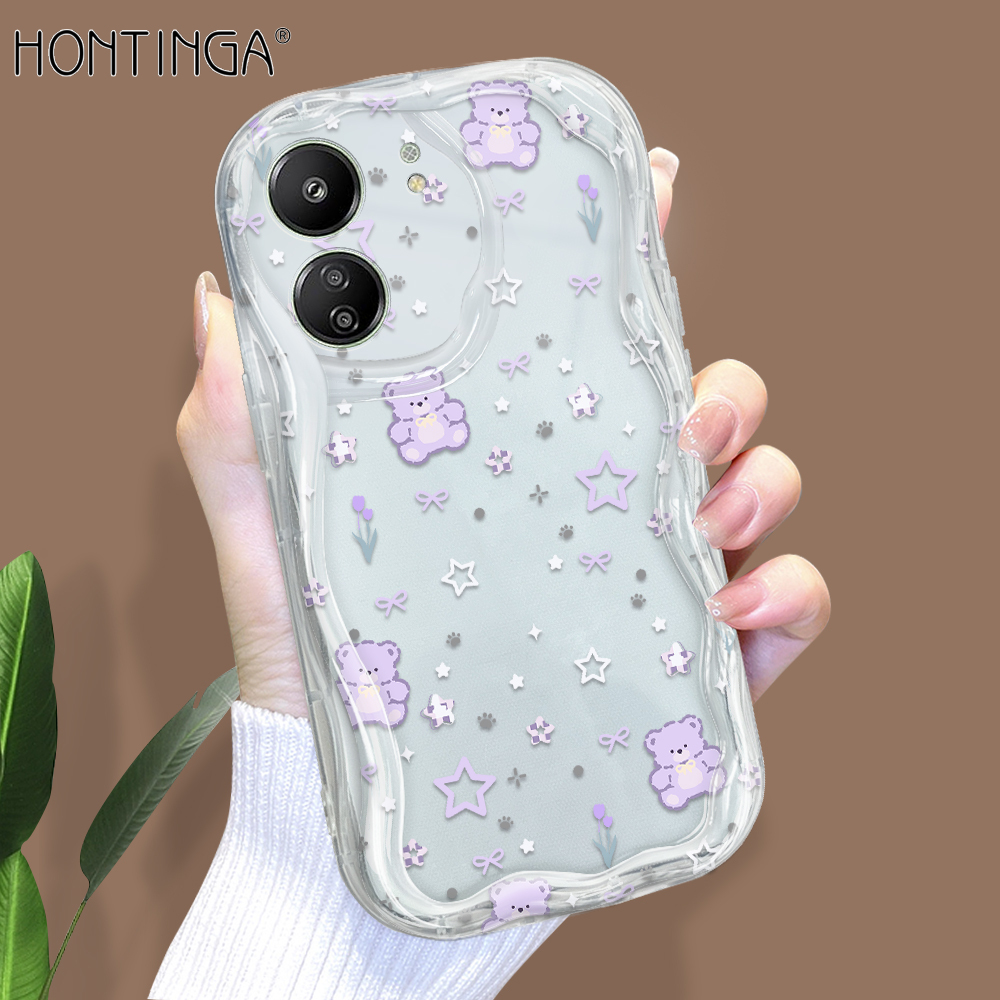 Hontinga%20for%20Redmi%2013C%20Xiaomi%20Poco%20C65%20Back%20Cover%20Full%20of%20Love%20Phone%20Case%20Cream%20Texture%20Wavy%20Edge%20Soft%20Mobile%20Cover%20-%20Image%202