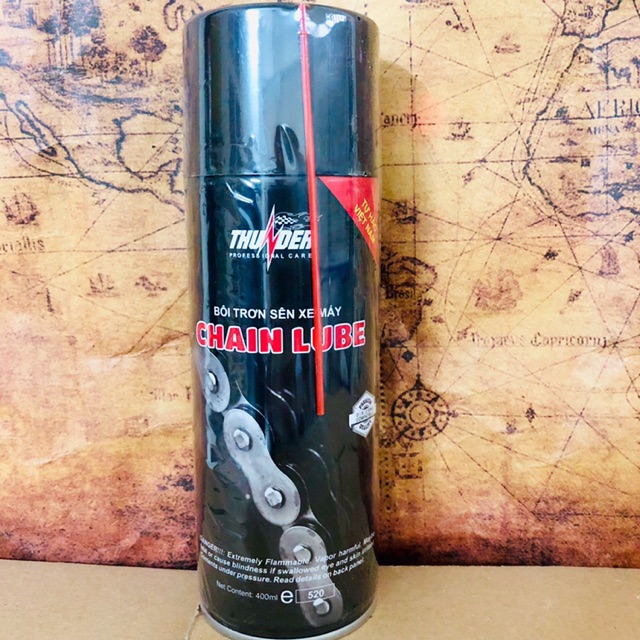 Chai dưỡng sên bôi trơn Thunder Chain Lube 400ml