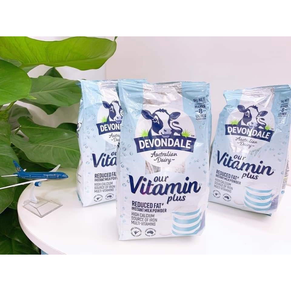 Sữa bột DEVONDALE Giảm Béo Bổ Sung VITAMIN PLUS 1kg - Sữa bột Uc