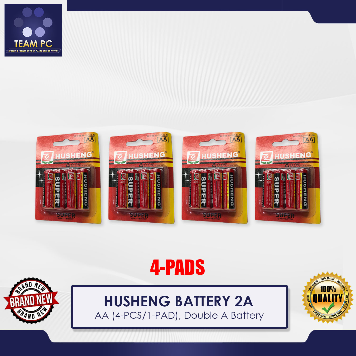 HUSHENG BATTERY 2A AA (4PCS/1PAD), Double A Battery Lazada PH