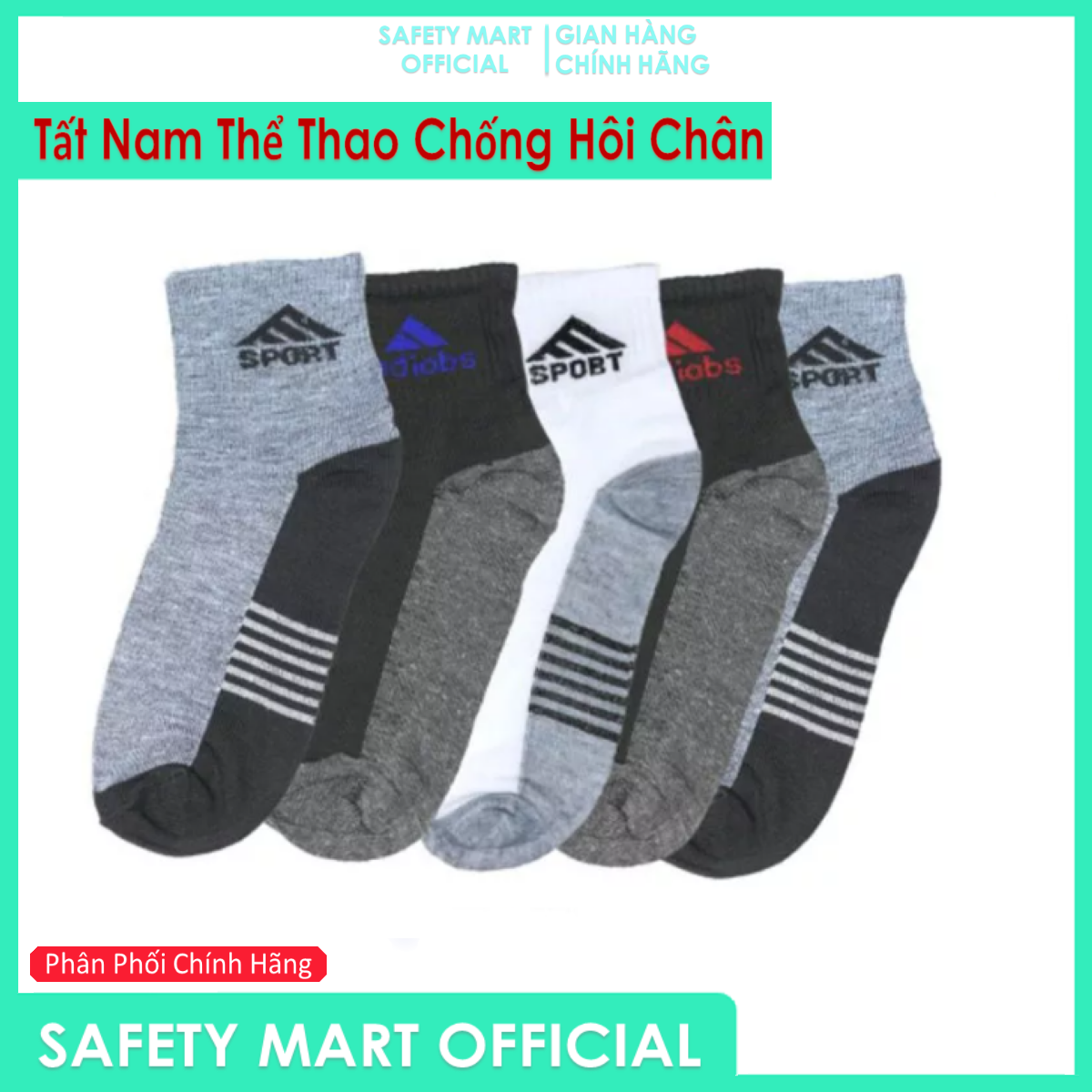 Combo 5 double sports socks for men, of male workwear, socks male cheap breathable soft foot-genuine safety Mart official