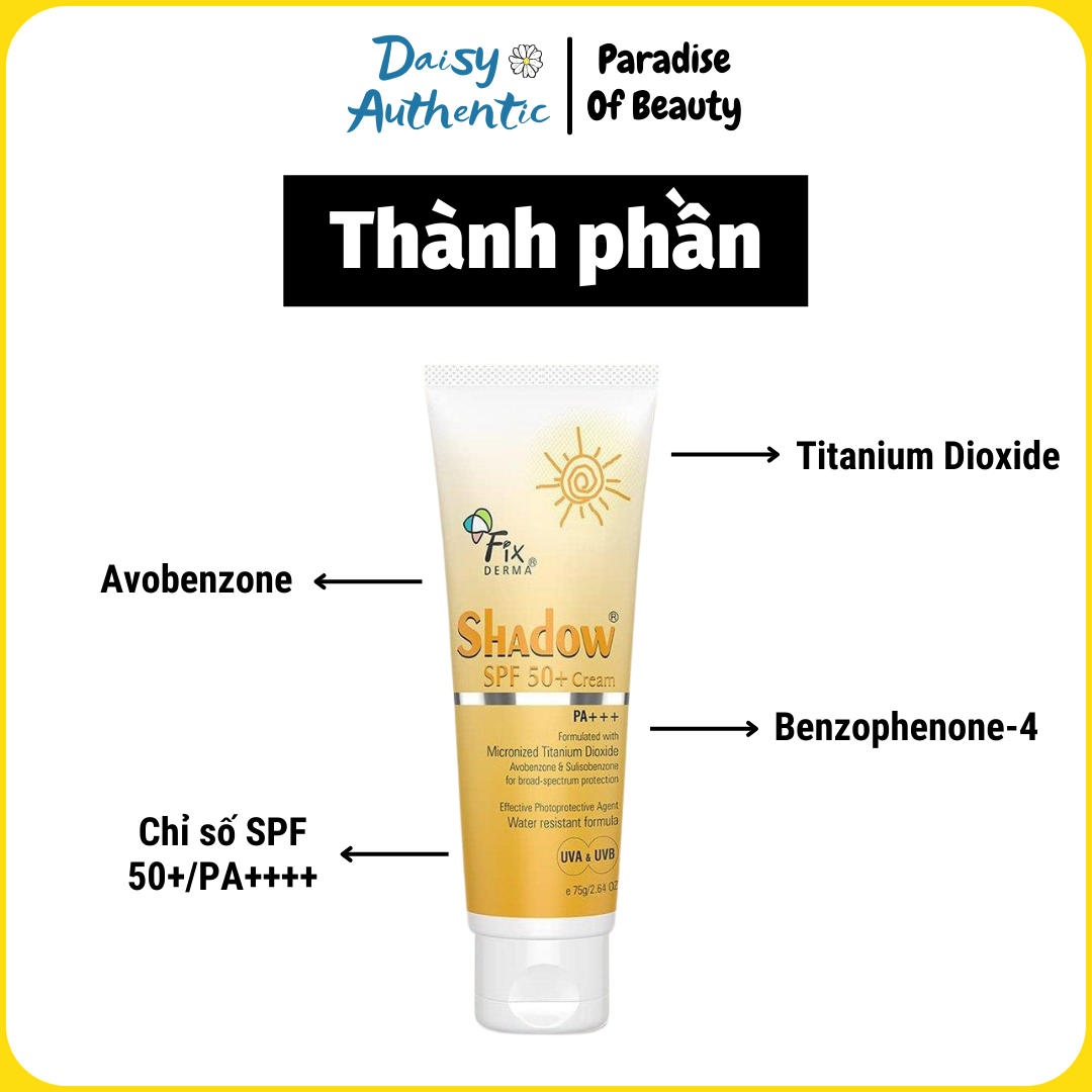 Kem chống nắng Fixderma Shadow SPF 50+ Cream