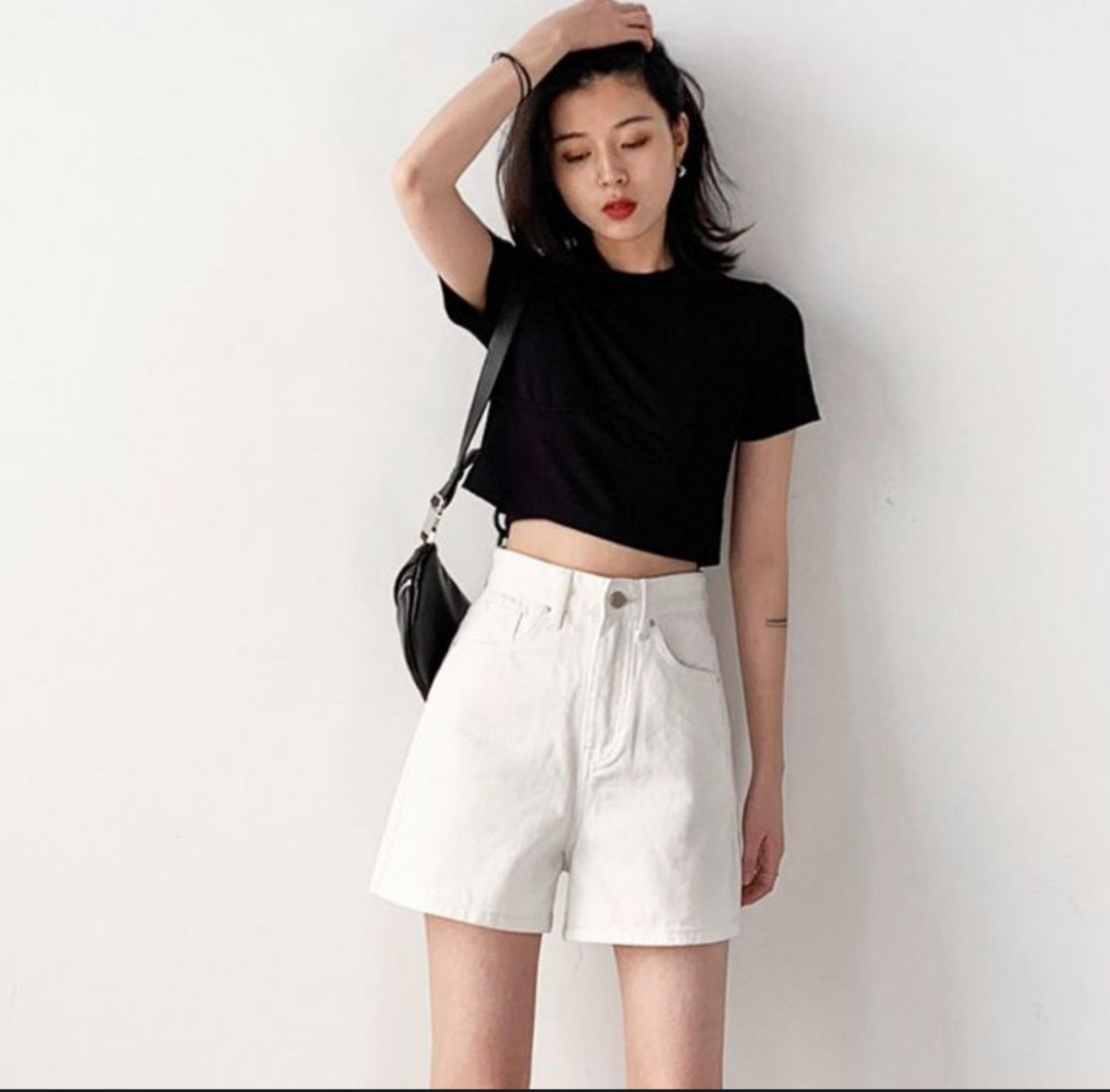 QUẦN SHORT JEAN NỮ ĐƠN GIẢN ĐEN - TRẮNG - XANH TUA LAI VÀ K TUA A1