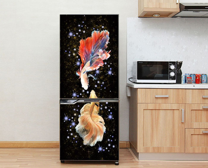 [HCM]Decal dán tủ lạnh Hình cá đẹp 06 - Chất liệu cao cấp