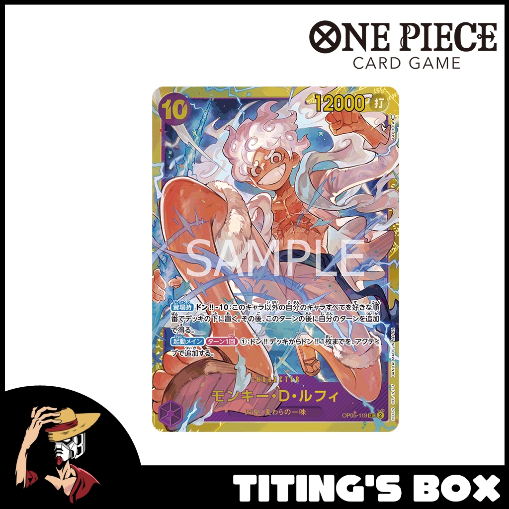 JP] One Piece Card Game Monkey D. Luffy Gear 5 OP05-119 SEC - OP-05  Awakening of the New Era 5 Dollar Gift Cards - Lazada | Lazada PH
