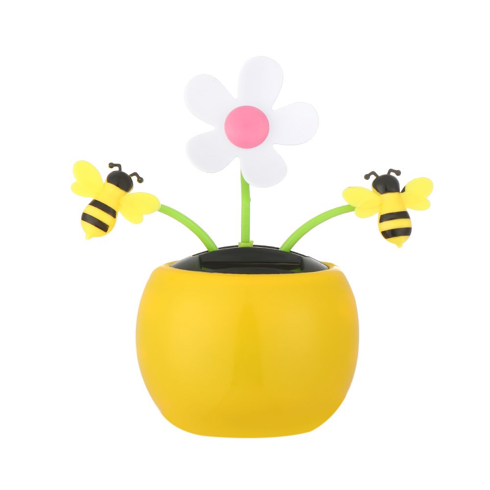 INSETICIDESTORE67IN0 Swaying Children's Christmas Gifts Car Decoration Toys Solar Energy Desk Ornaments Dancing Flower
