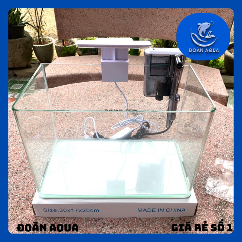 Bể kính đúc Bể cá cảnh | Bể cá mini | Hồ thủy sinh 30x17x20