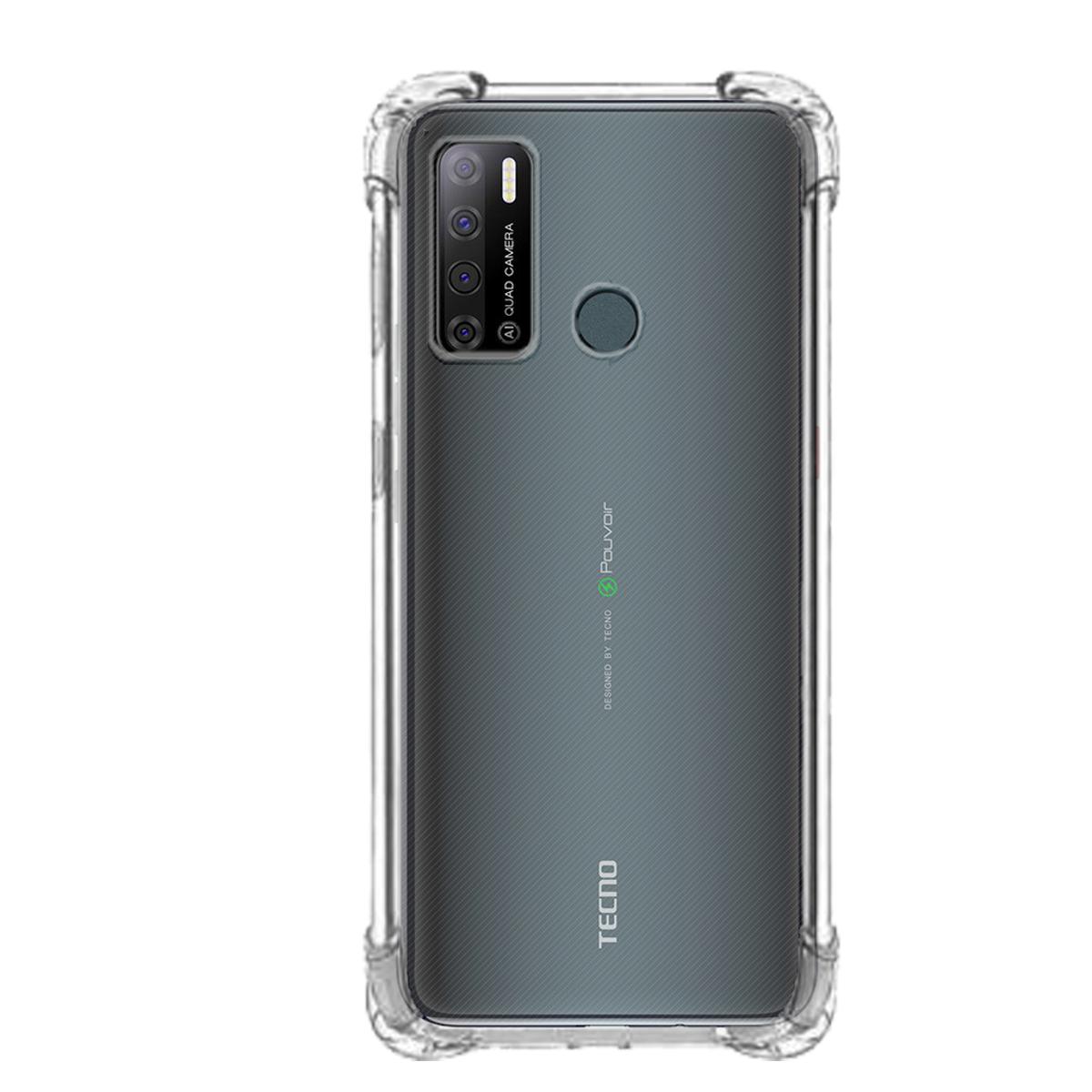 Tecno Pouvoir 4 Pro Transparent Shockproof Back Cover – Soft TPU, Extra Bumper Protection