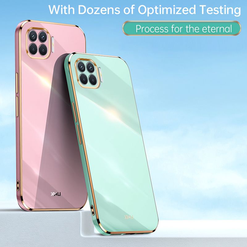 YBD Plating phone Case For OPPO A93 Reno 4F Casing Precise Camera Protection cases Luxury Straight Edge Cover