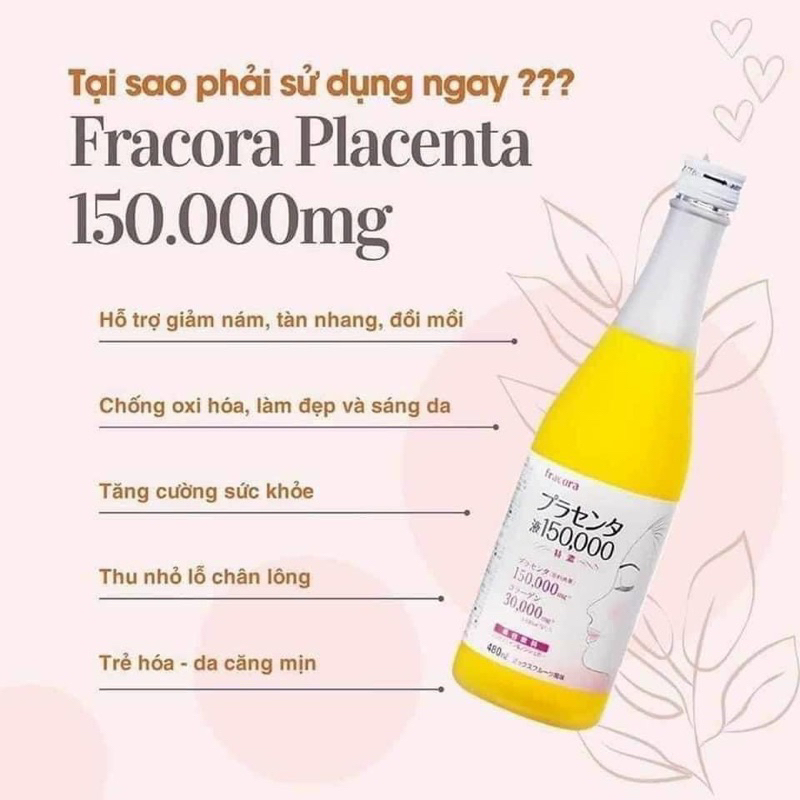 Nước uống trắng da Fracora Placenta 150.000mg