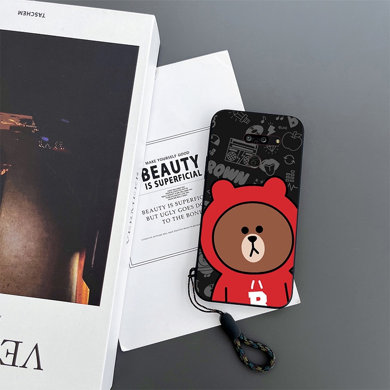 LG G8 G8 ThinQ Casing Brown Bear Cartoon Shockproof Phone Case