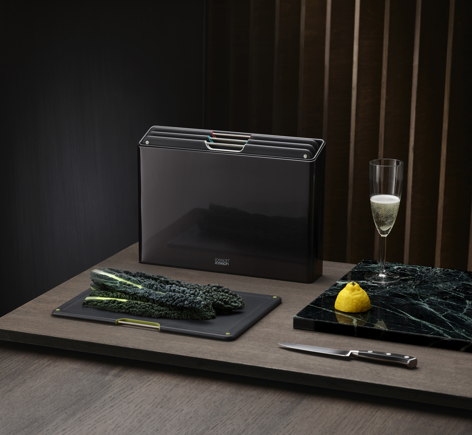 Bộ thớt Joseph Joseph Folio Steel 4 món (Màu đen) - 001204