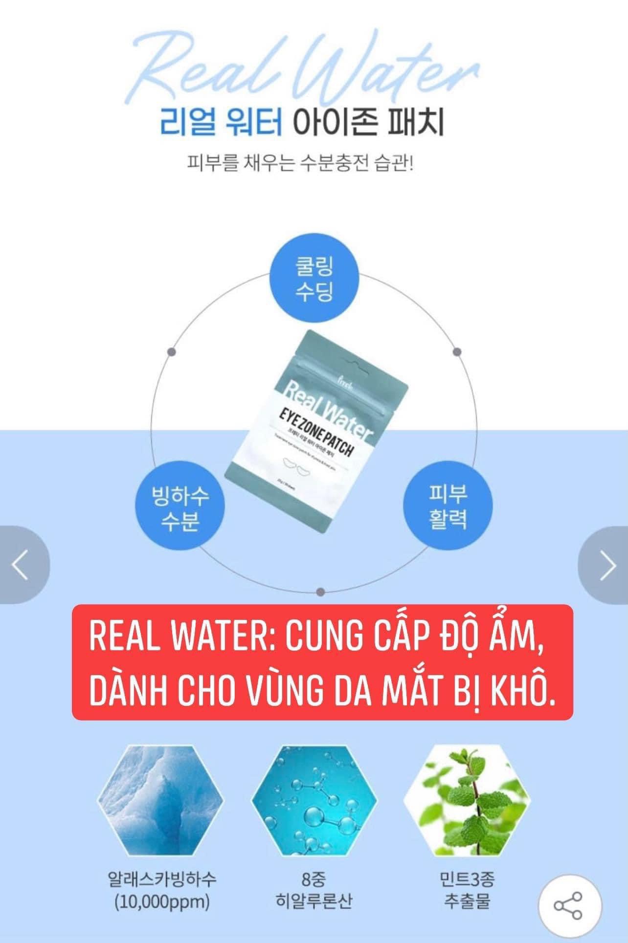 MẶT NẠ MẮT PRRETI REAL EYEZONE 30 MIẾNG
