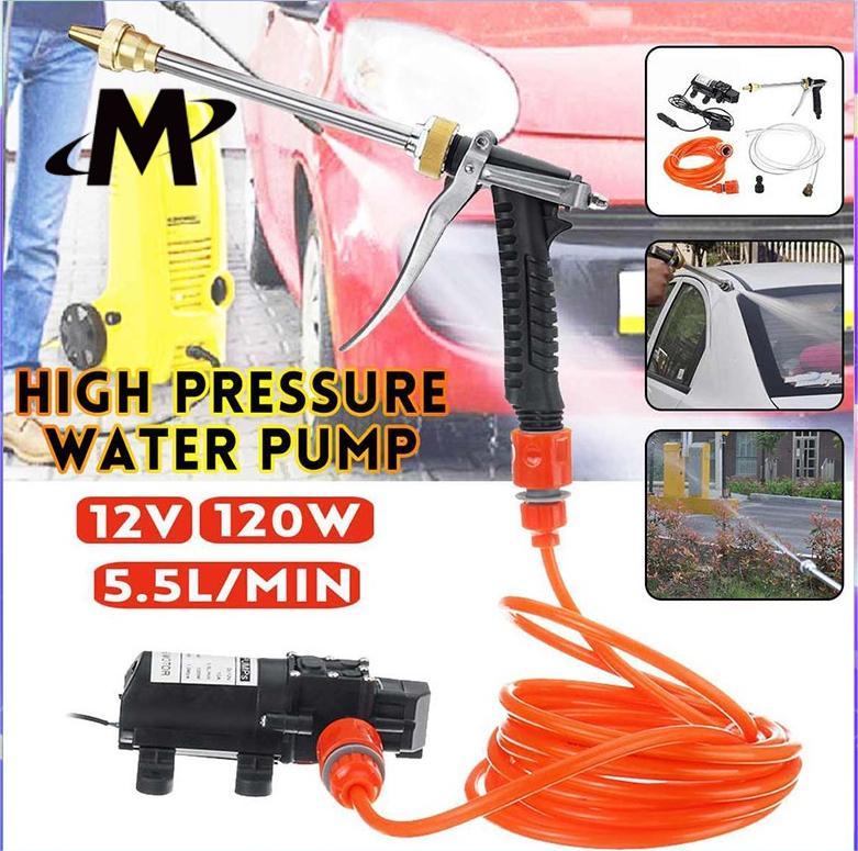 12V 120W Car Electric High Pressure Washer Spray Pumps Cleaner Wash Machine  Gun