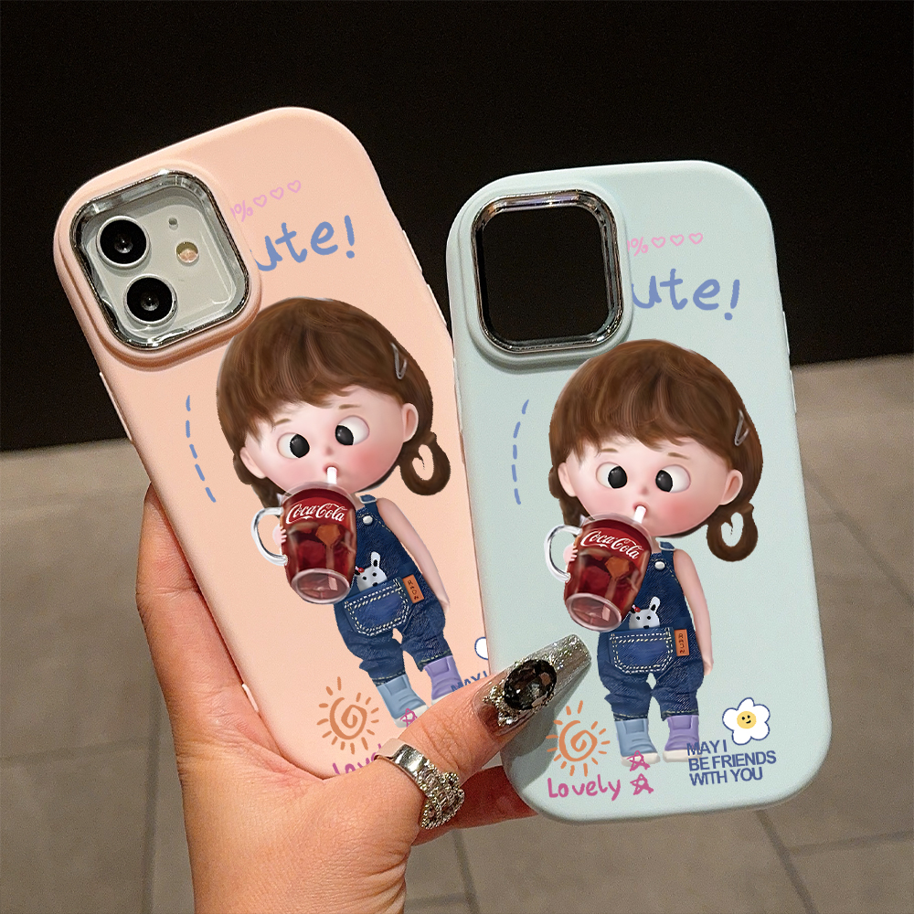 UCUC%20for%20OPPO%20A59%20F1S%20Back%20Cover%20The%20little%20Girl%20Drinks%20Cola%20Luxury%20Plating%20Lens%20Soft%20Candy%20Phone%20Case%20-%20Image%206