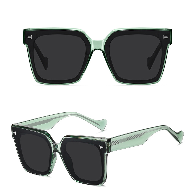 Kính râm mát phân cực Polarized vuông lớn nam nữ 9102
