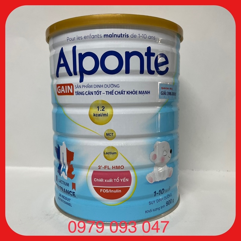 Sữa Bột Alponte Gain  tăng cân tốt-thể chất khoẻ mạnh  lon 800g date 8 2025