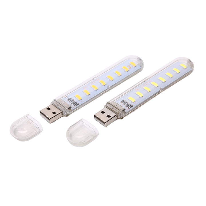 Đèn LED Gắn Cổng USB 8 Bóng Siêu Sáng