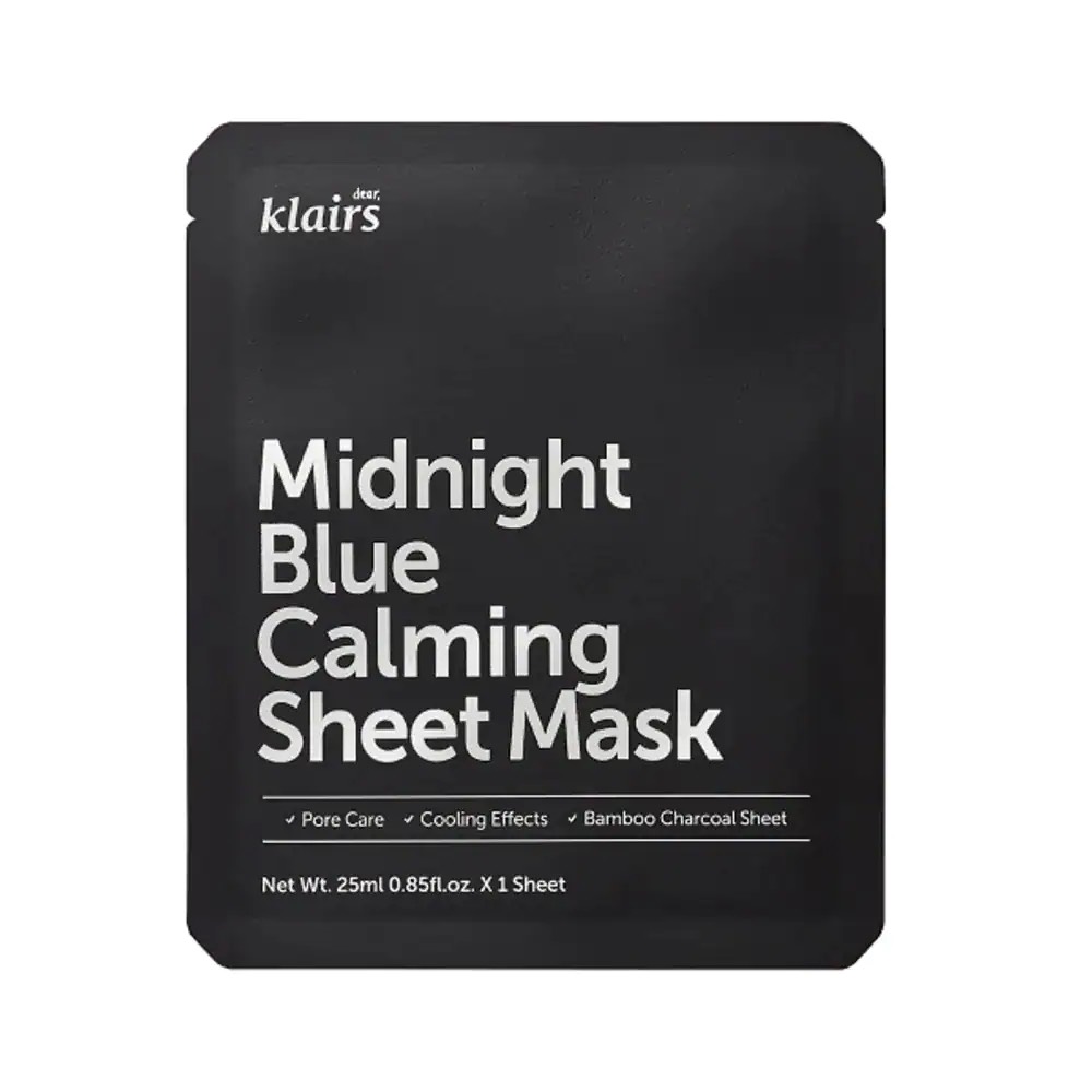 [Chính hãng] Mặt nạ giấy Dear Klairs Midnight Blue Calming Sheet Mask 25ml [Lefa]