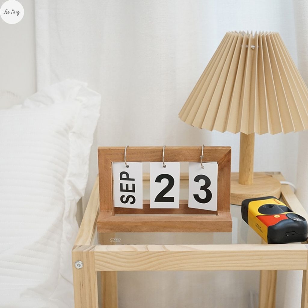 Lịch để bàn 2022 - Lịch gỗ mini để bàn Decor trang trí TRE LÀNG.