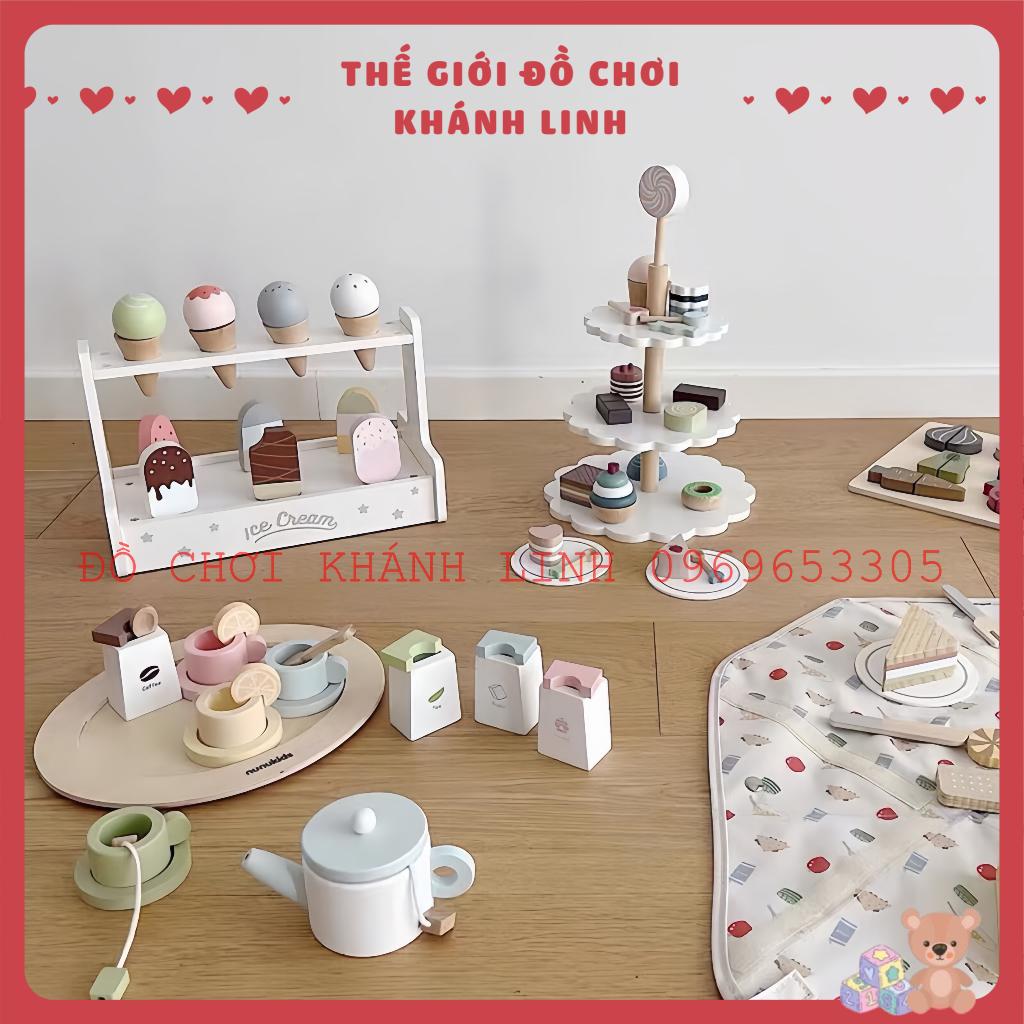 Đồ chơi ấm trà, tháp bánh, kem Nunukids