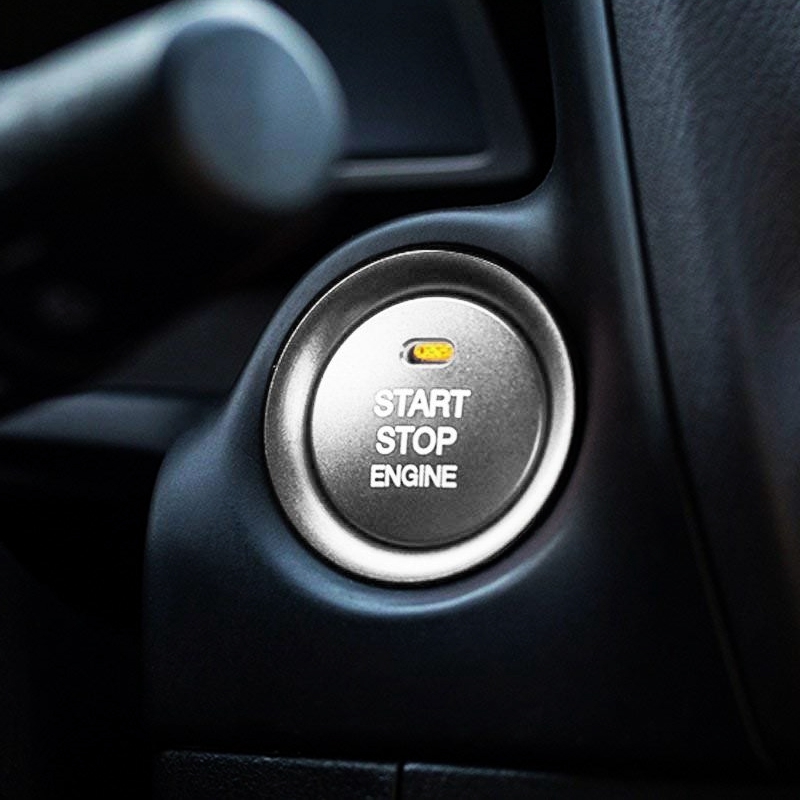 2Pc Set Silver Aluminum Keyless Engine Push Start Button & Surrounding Decoration Ring for Mazda 3 6 CX-3 CX-5 CX-9 MX-5 W