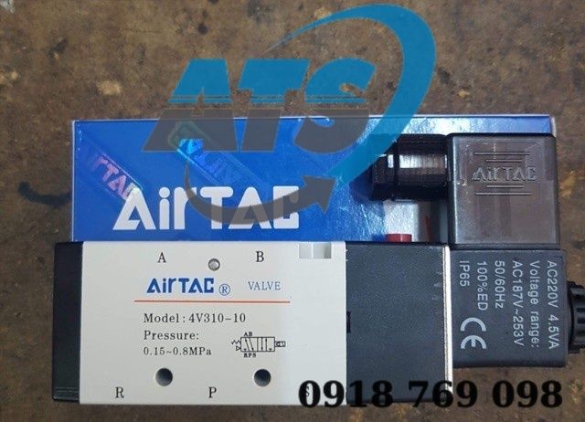Van điện từ solenoid 5/2 1 đầu điện ren 17 4v310 airtac