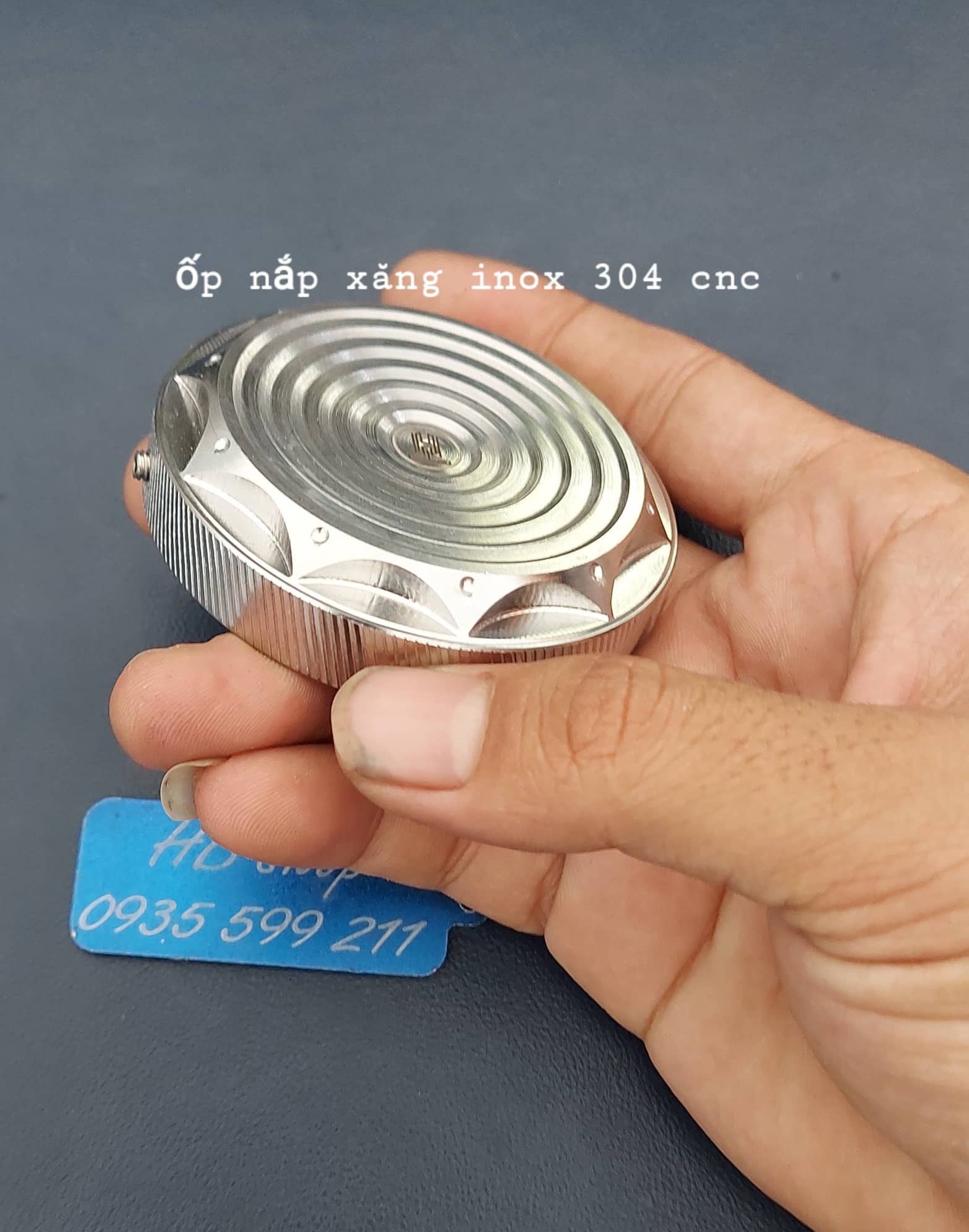 ỐP NẮP BÌNH XĂNG ZIN INOX 304 CNC THÁI