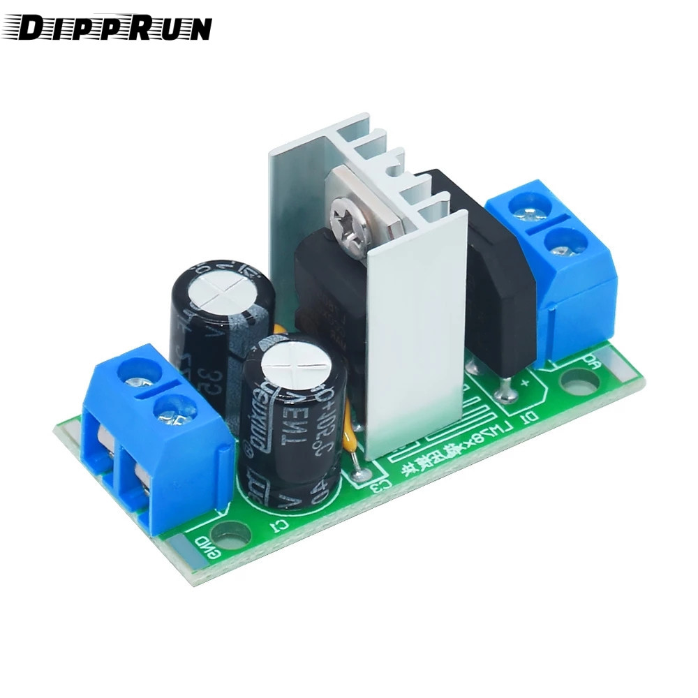DIPPRUN LM7805 LM7809 LM7812 DC/AC Three Terminal Voltage Regulator Power Module 5V 9V 12V Output Max 1.2A