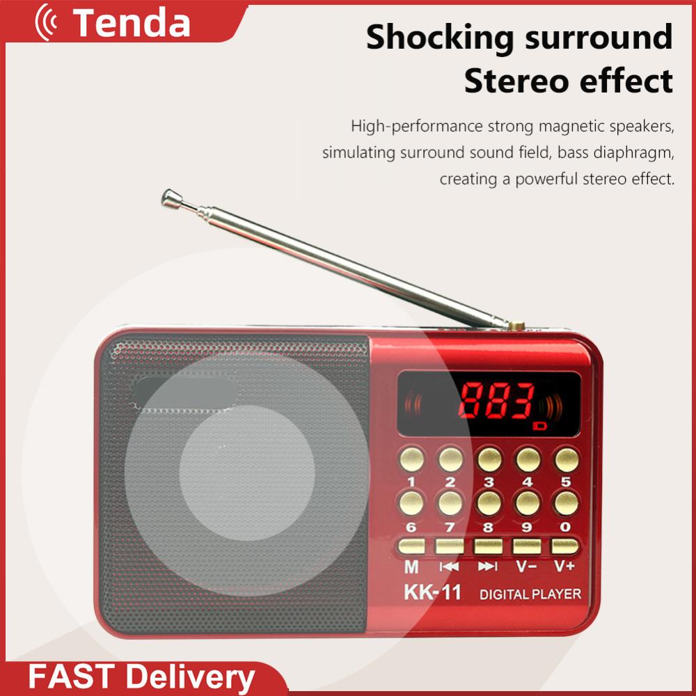 K11 Handheld Digital FM MP3 Player Speaker Devices Mini Portable Radio Recorder