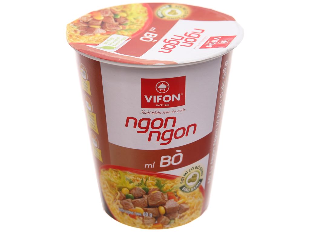 Thùng 24 ly mì bò Vifon Ngon Ngon 60g