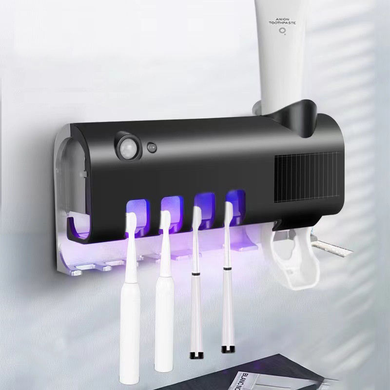 KAIMEIDI Disinfection toothbrush holder ultraviolet tooth disinfection device multifunctional toothbrush box toothpaste squeezer toothbrush storage device